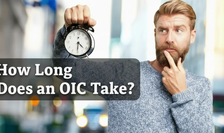 man questioning a clocking, wondering how long an offer in compromise with the IRS takes