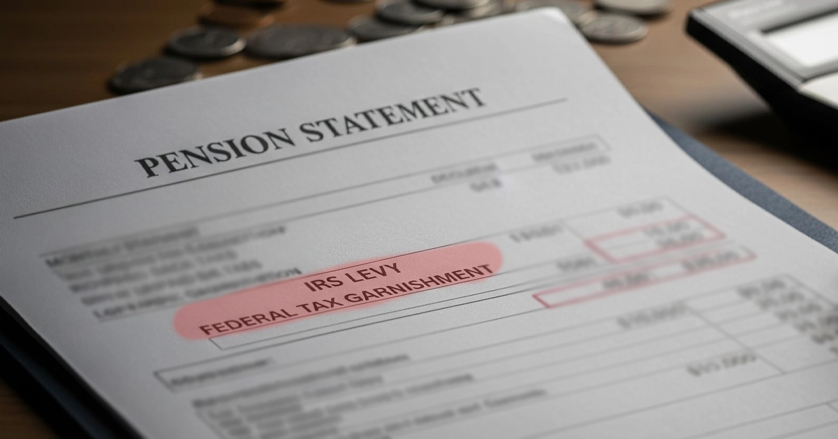 can the IRS garnish your pension and life savings for unpaid back taxes? find out more!