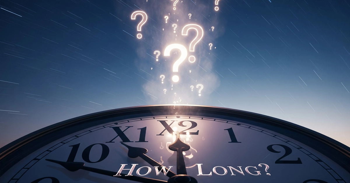 a clock with the question "how long" illustrating the intro to the blog "how long does a penalty abatement process take" brought to you by American Tax Service